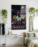 Range Gold Crown Basketball Shooter Glass Wall Art