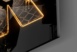 Dunk Gold Drip Basketball Net Glass Wall Art