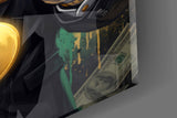 Boss Suited Gorilla Gold Dollar Glass Wall Art