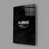 Billionaire Loading Green Bar Glass Wall Art