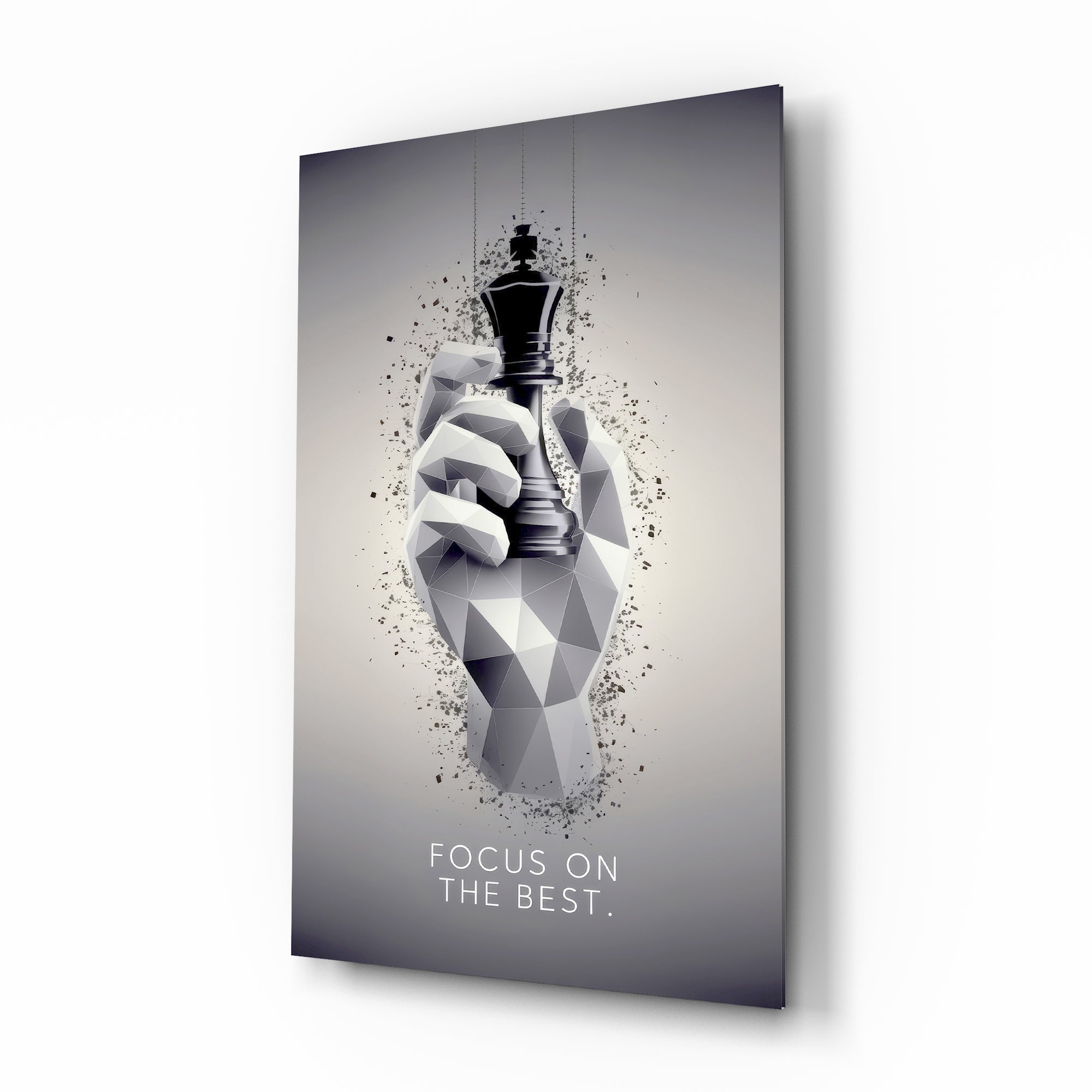 Focus on the Best Chess King Glass Wall Art