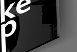 Wake Up Dreams Black and White Glass Wall Art