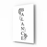 Balance I Think I Feel Brain Heart Glass Wall Art