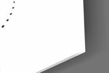 Balance Brain Over Heart White Line Art Glass Wall Art
