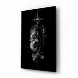 Ascending Phoenix Sacred Geometry Glass Wall Art