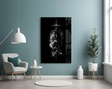 Ascending Phoenix Sacred Geometry Glass Wall Art