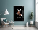 The Rebels Never Obey Tattooed Hands Glass Wall Art