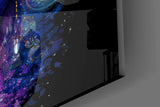 Cosmic Third Eye Deity Planets Glass Wall Art