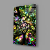 Stained Glass Tree Canopy Spiral Glass Wall Art