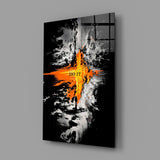 Do It Orange Lava Rift Motivation Glass Wall Art