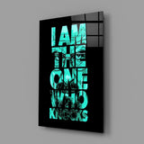 Turquoise Word Stack Hidden Face Glass Wall Art
