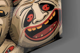 Sepia Theatre Masks Comedy Tragedy Glass Wall Art