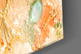 Peach Blossom Dreamer Portrait Glass Wall Art