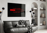 Chaos Loading Red Progress Bar Glass Wall Art