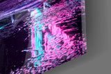 Purple Fastback Coupe Synthwave Glass Wall Art