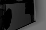 Cracked Gray Grinning Demon Face Glass Wall Art