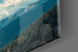 Bald Eagle Sunburst Blue Sky Glass Wall Art