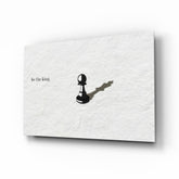 Be the King Chess Pawn Shadow Glass Wall Art