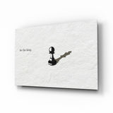 Be the King Chess Pawn Shadow Glass Wall Art