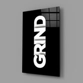Grind Bold Black Glass Wall Art