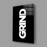 Grind Bold Black Glass Wall Art