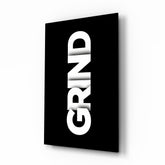 Grind Bold Black Glass Wall Art
