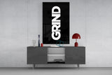 Grind Bold Black Glass Wall Art