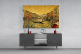 Venice Grand Canal Klimt Style Glass Wall Art