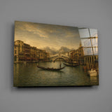 Venice Grand Canal Da Vinci Style Glass Wall Art
