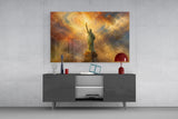 Statue of Liberty Turner Style Glass Wall Art