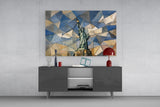 Statue of Liberty Cubist Style Glass Wall Art