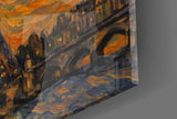 Eiffel Tower Munch Style Glass Wall Art