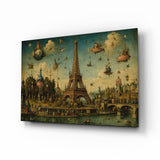 Eiffel Tower Bosch Style Glass Wall Art