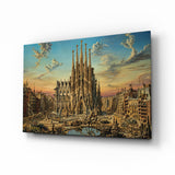 Sagrada Familia Surrealist Style Glass Wall Art