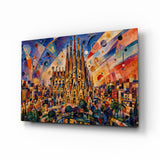 Sagrada Familia Kandinsky Style Glass Wall Art