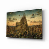 Sagrada Familia Bosch Style Glass Wall Art