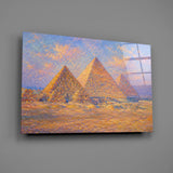 Pyramids of Giza Monet Style Glass Wall Art