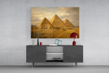 Pyramids of Giza Da Vinci Style Glass Wall Art