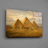 Pyramids of Giza Da Vinci Style Glass Wall Art