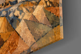 Pyramids of Giza Cubist Style Glass Wall Art