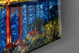 Istanbul Bosphorus Bridge Van Gogh Style Glass Wall Art
