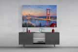Istanbul Bosphorus Bridge Monet Style Glass Wall Art