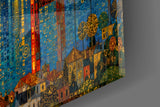 Istanbul Bosphorus Bridge Klimt Style Glass Wall Art