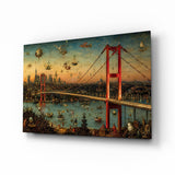Istanbul Bosphorus Bridge Bosch Style Glass Wall Art