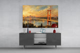 Istanbul Bosphorus Bridge Turner Style Glass Wall Art