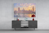 Big Ben Westminster Monet Style Glass Wall Art