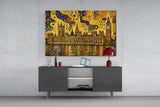 Big Ben Westminster Klimt Style Glass Wall Art