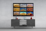 Pyramids of Giza Nine Painting Styles Collage Glass Wall Art
