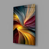 Silken Colour Vortex Abstract Glass Wall Art