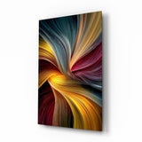 Silken Colour Vortex Abstract Glass Wall Art